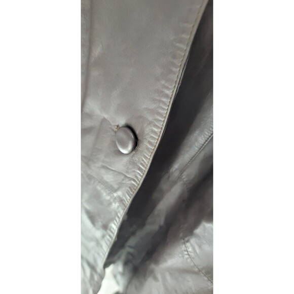 Vintage 90s Express Compagnie Internationale leather trench coat - Picture 4 of 9